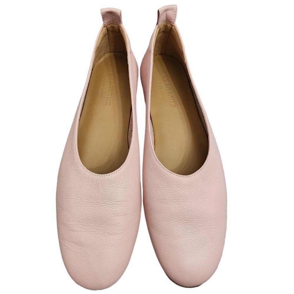 Everlane Blush Pink Pebbled Leather Flats Size 6 - Picture 2 of 8
